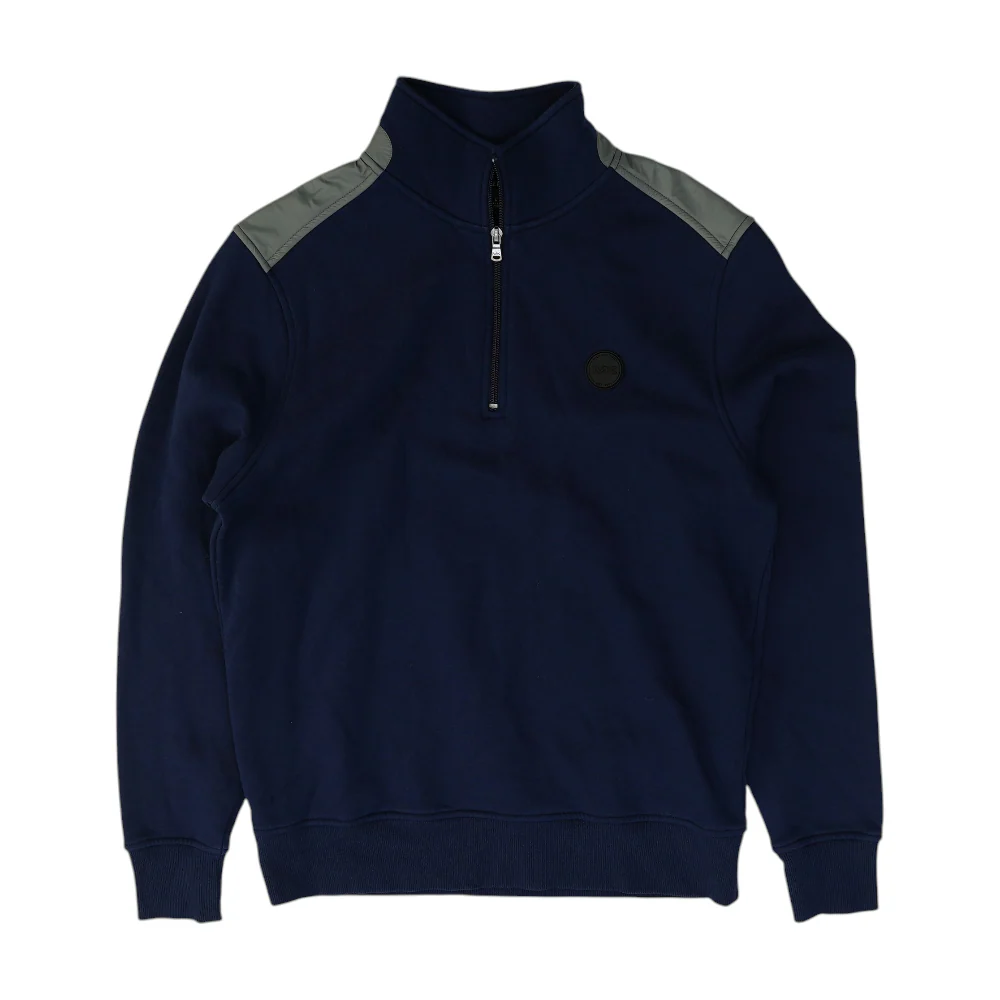 Navy Solid 1/4 Zip Pullover