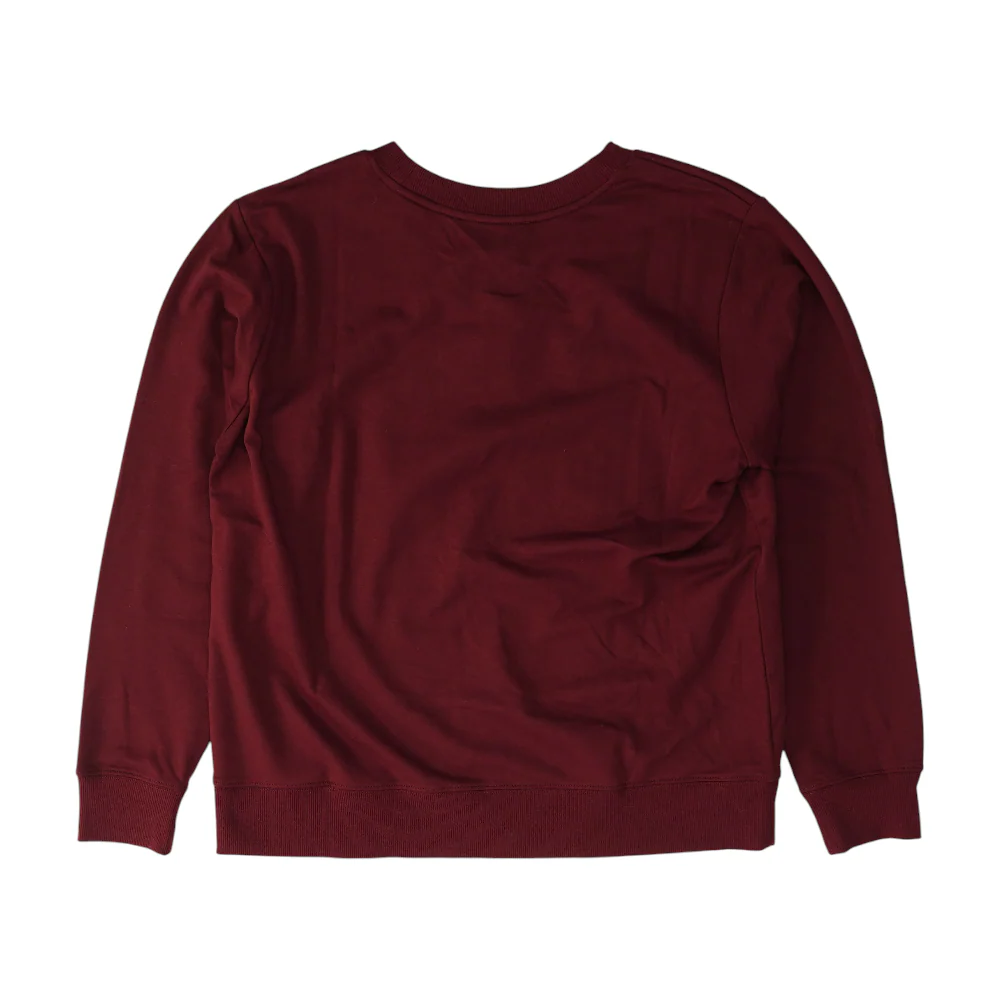 Maroon Solid Sweatshirt Pullover - Image 2