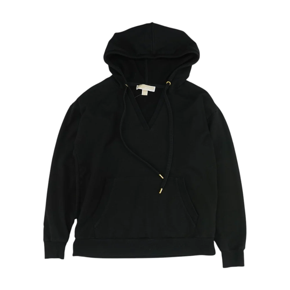 Black Solid Hoodie Pullover