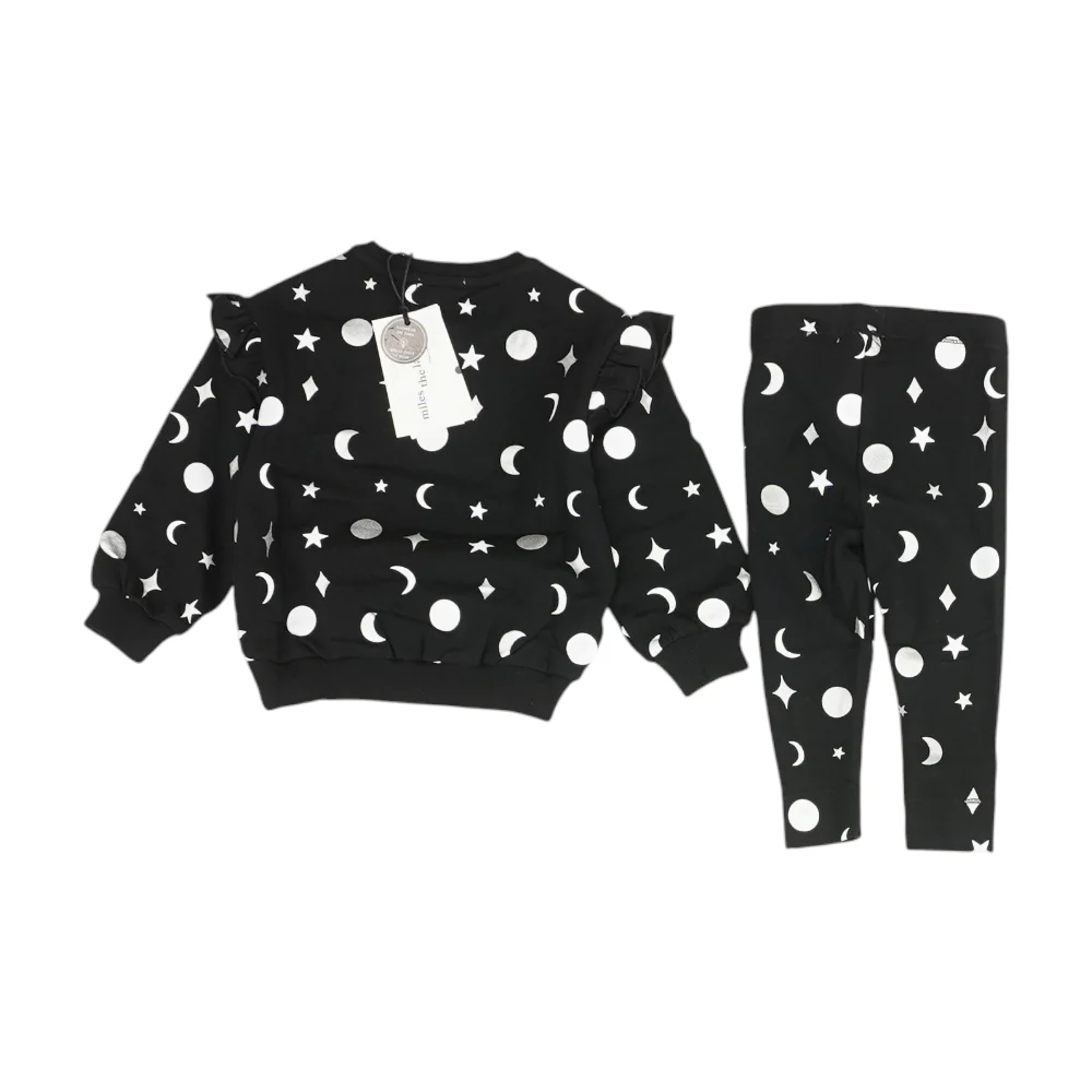 Black Graphic Long Sleeve Set - Image 2