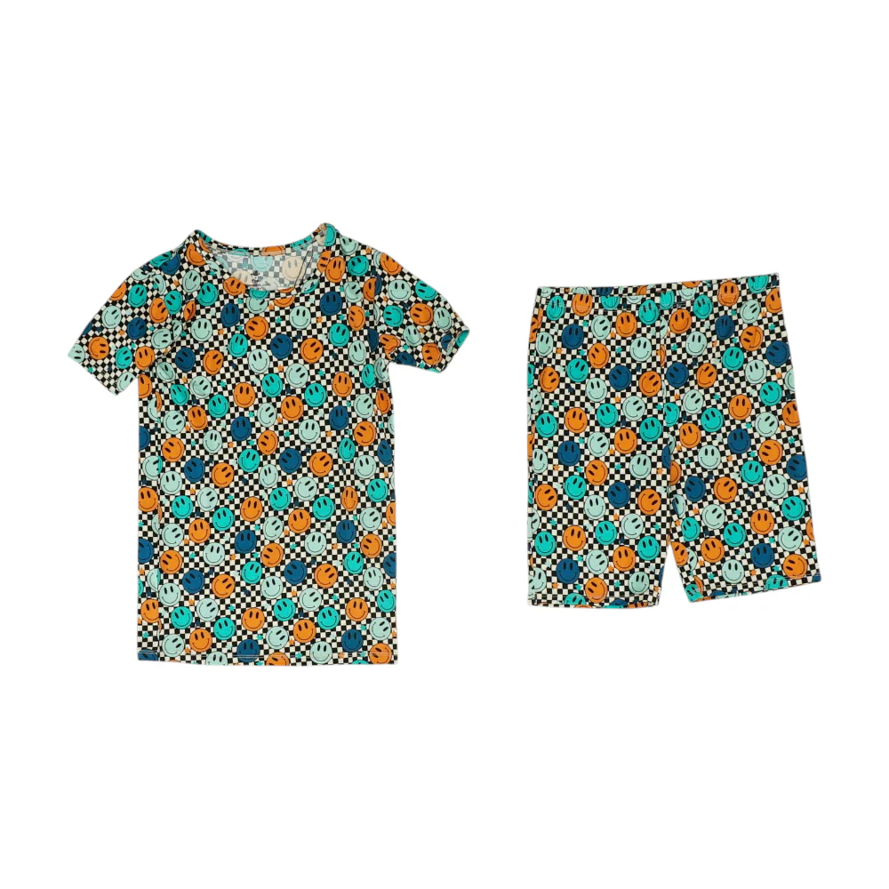 Multi Check Short Sleeve Set