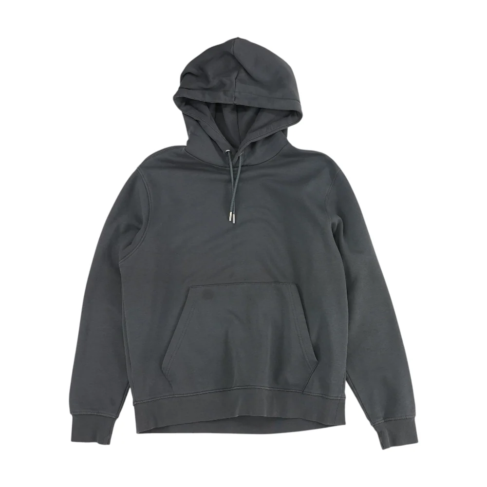 Gray Solid Hoodie Pullover