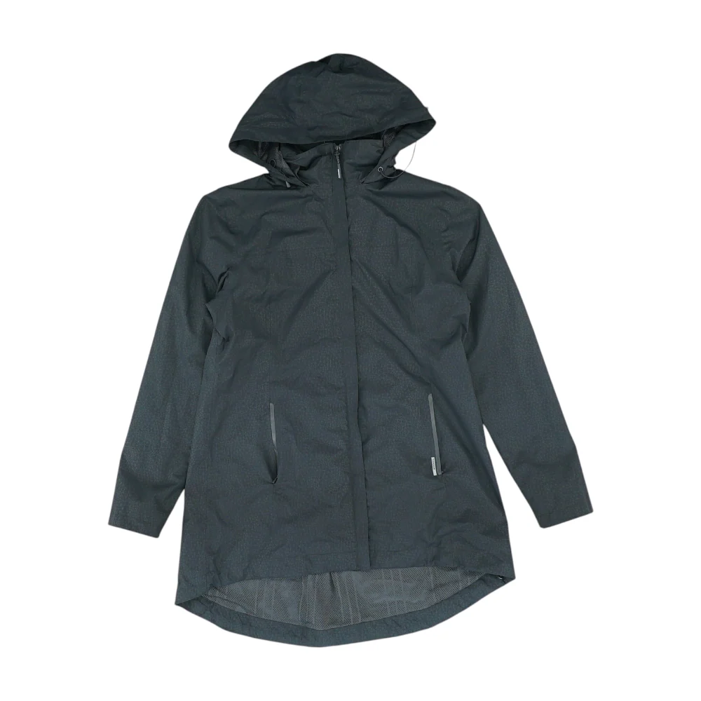 Gray Geometric Rain Jacket