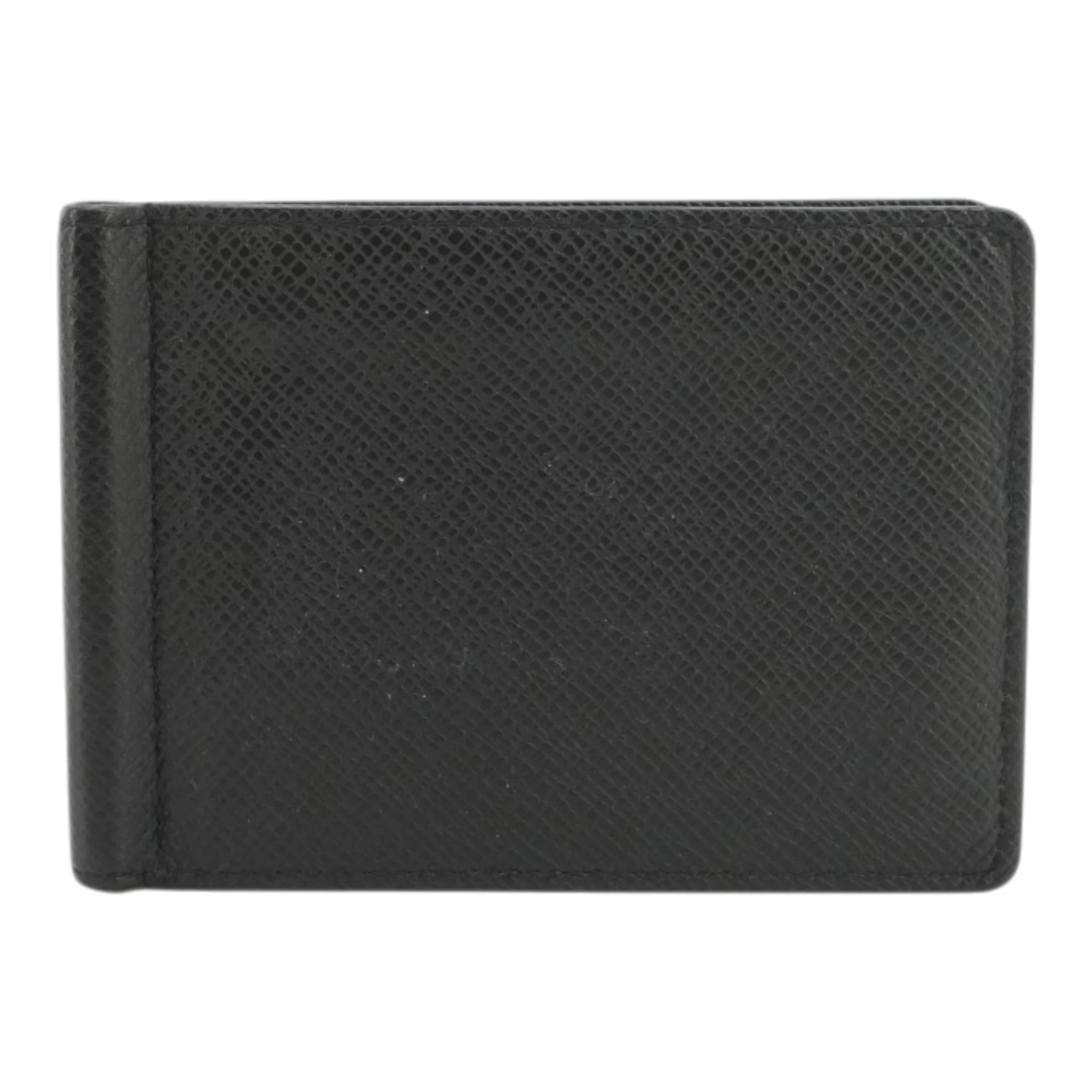 Portefeuille Pince Wallet in Black Taiga Leather