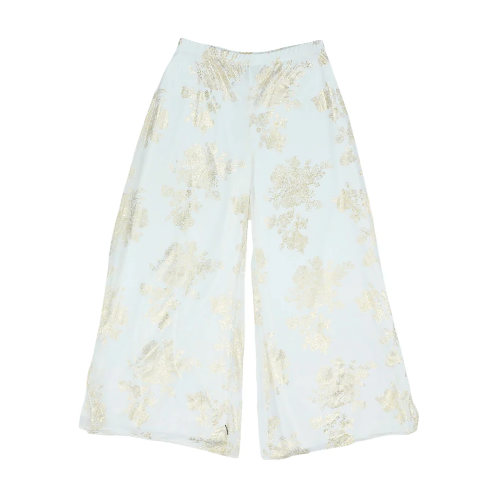 White Floral Pants