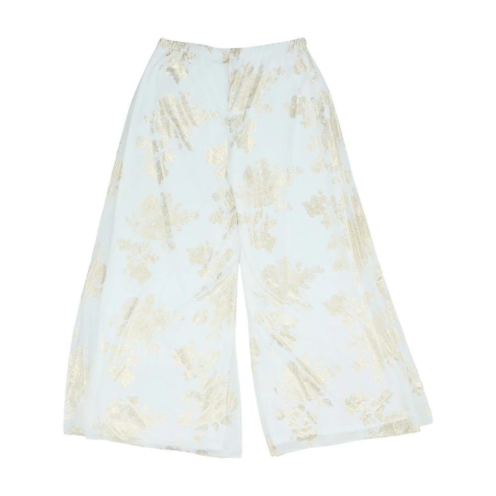 White Floral Pants - Image 2