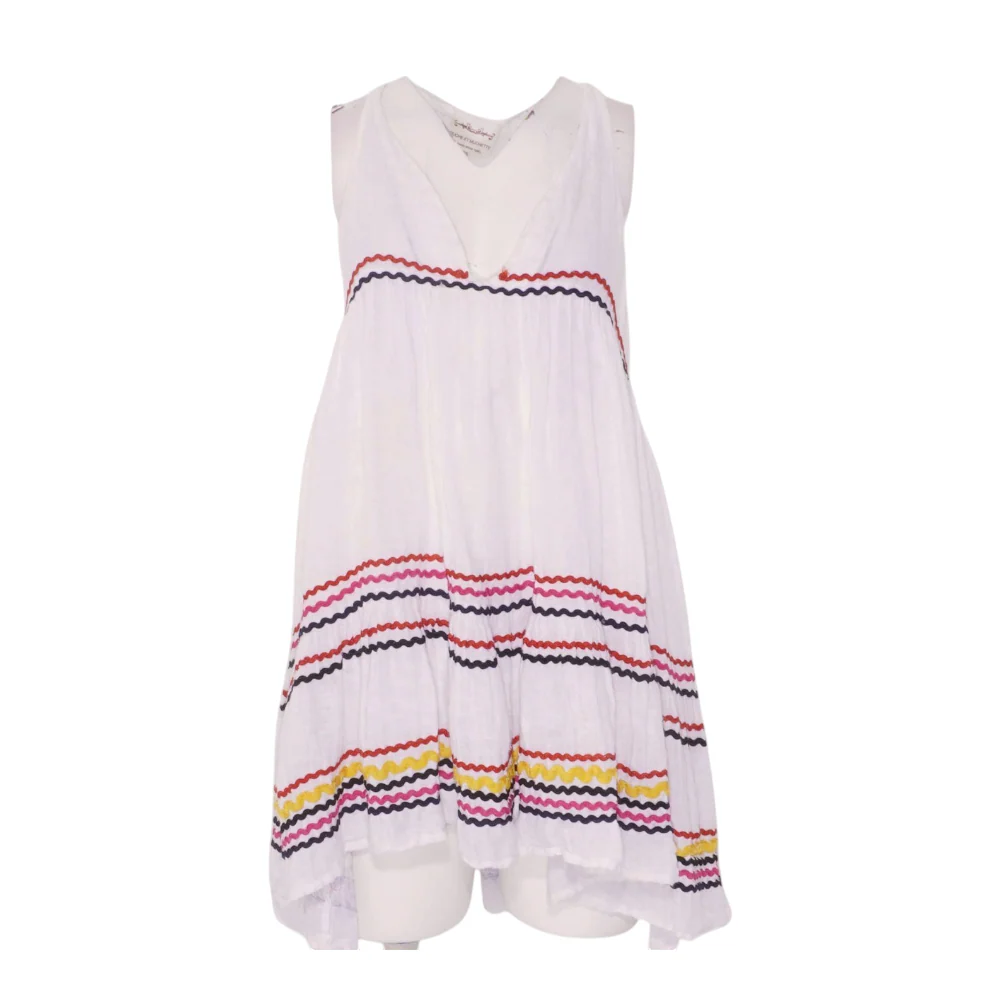 Ivory Striped Mini Dress