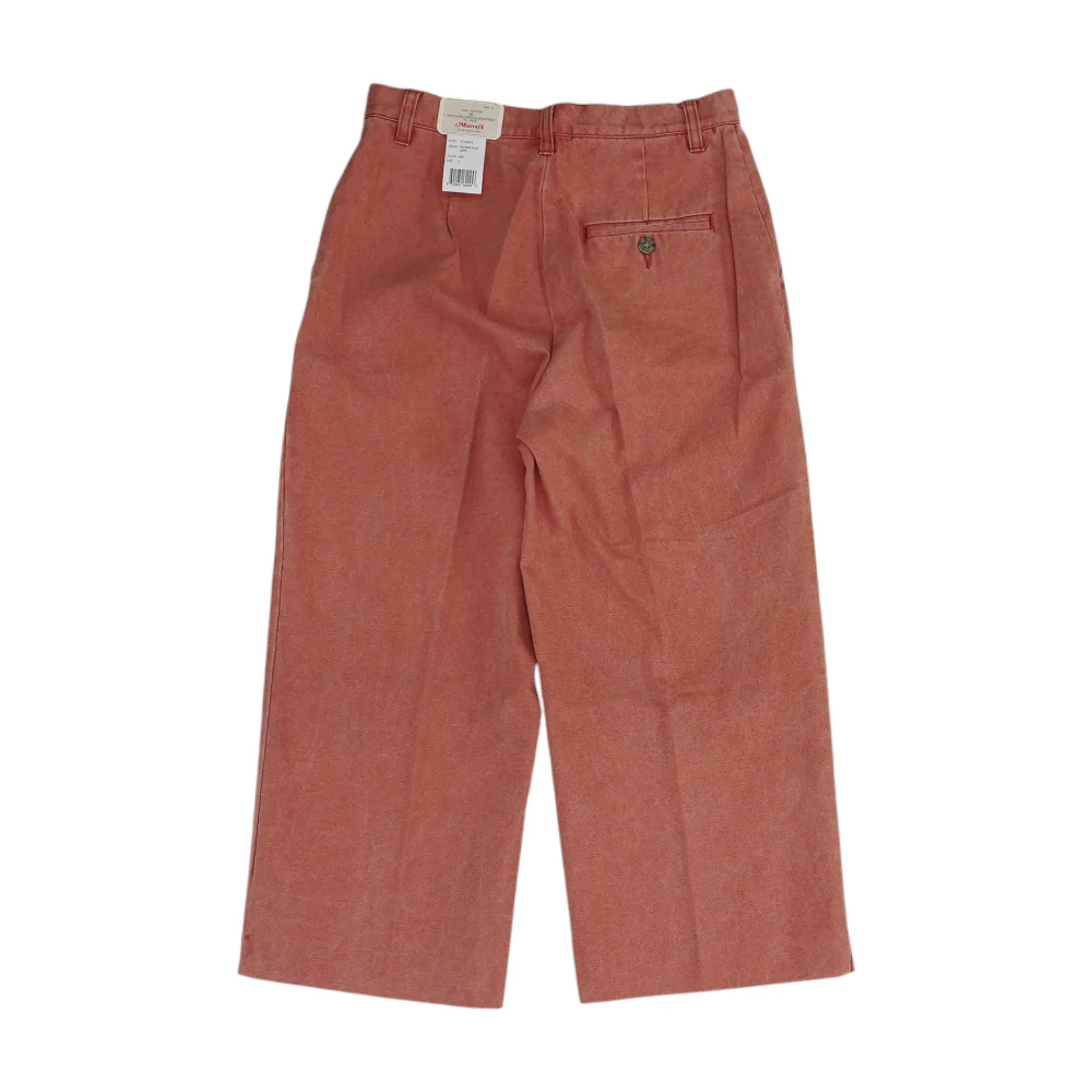 Red Solid Chino Capris - Image 2