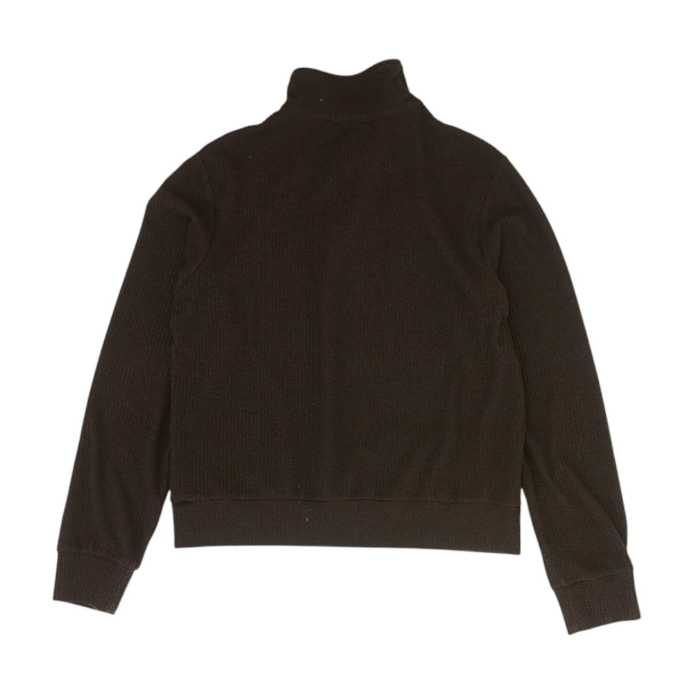 Brown Solid 1/4 Zip Pullover - Image 2