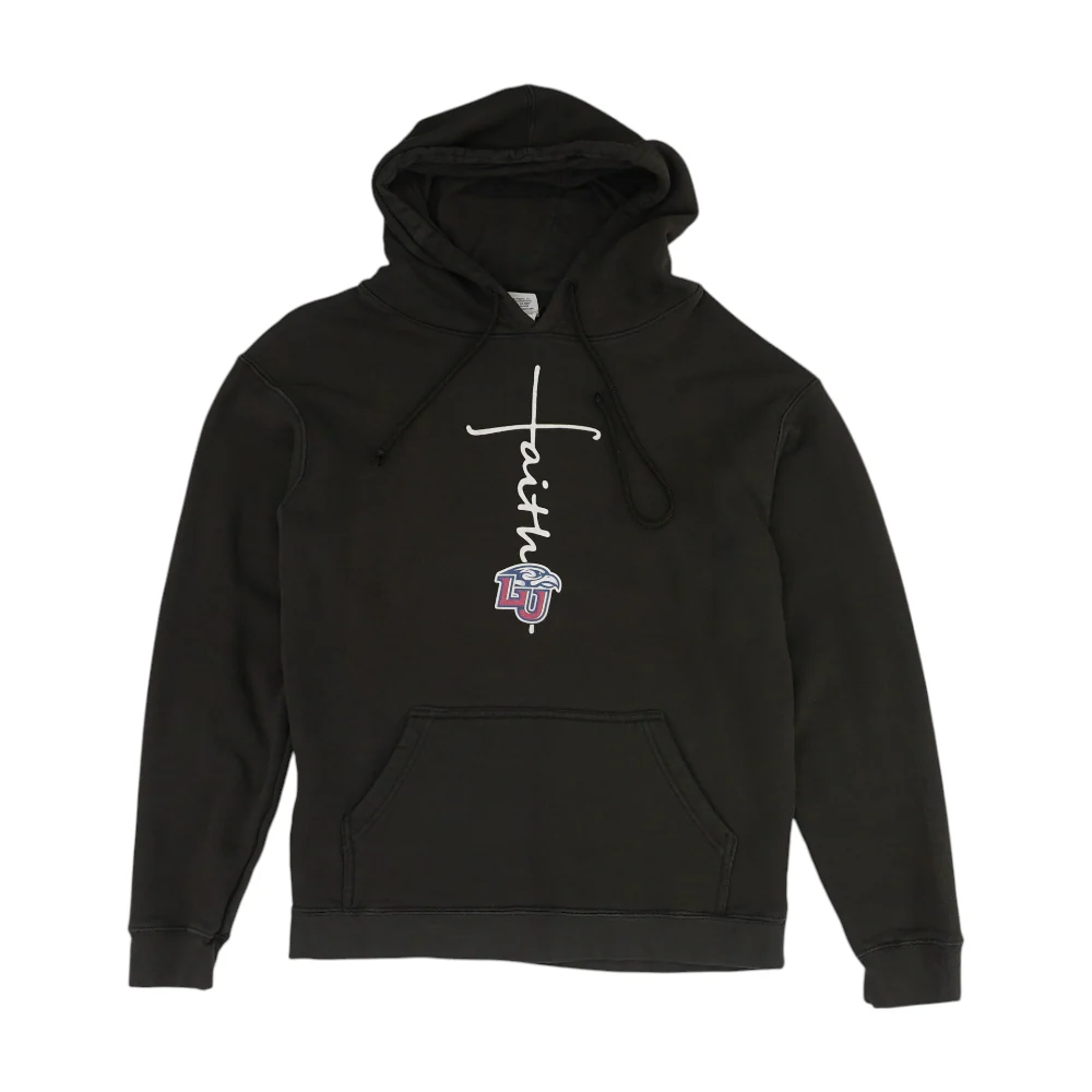 Black Liberty Flames Solid Hoodie Pullover