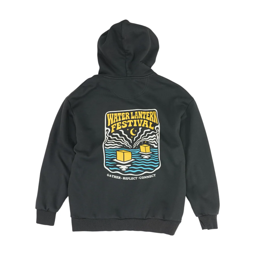 Charcoal Solid Hoodie Pullover - Image 2