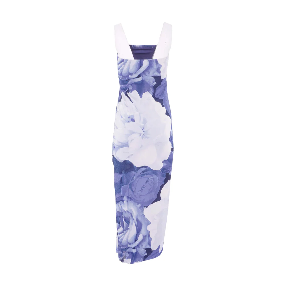 Blue Floral Midi Dress - Image 2