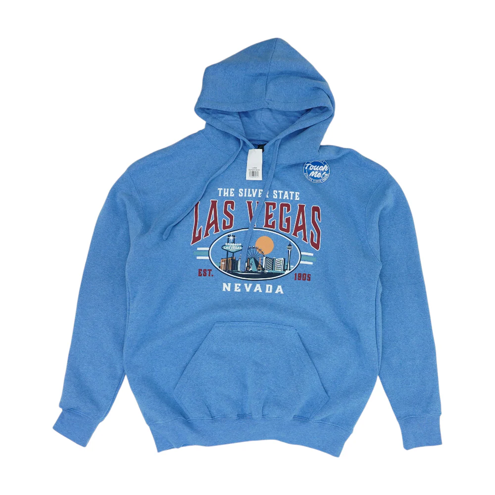 Blue Graphic Hoodie Pullover