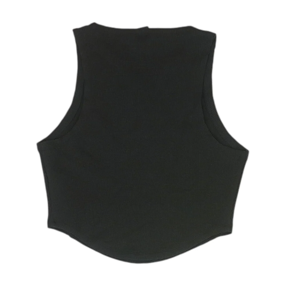 Black Cropped Blouse - Image 2
