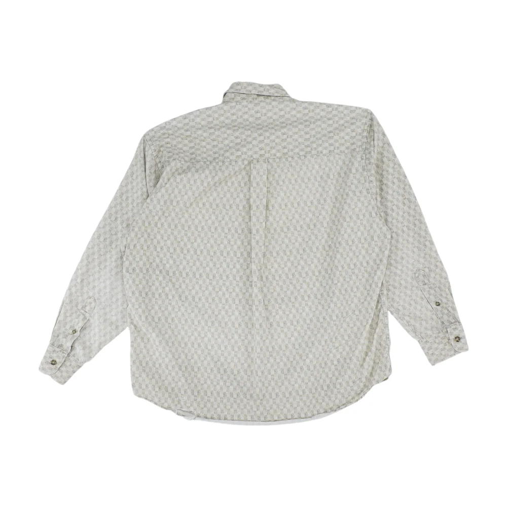 Beige Graphic Long Sleeve Button Down - Image 2
