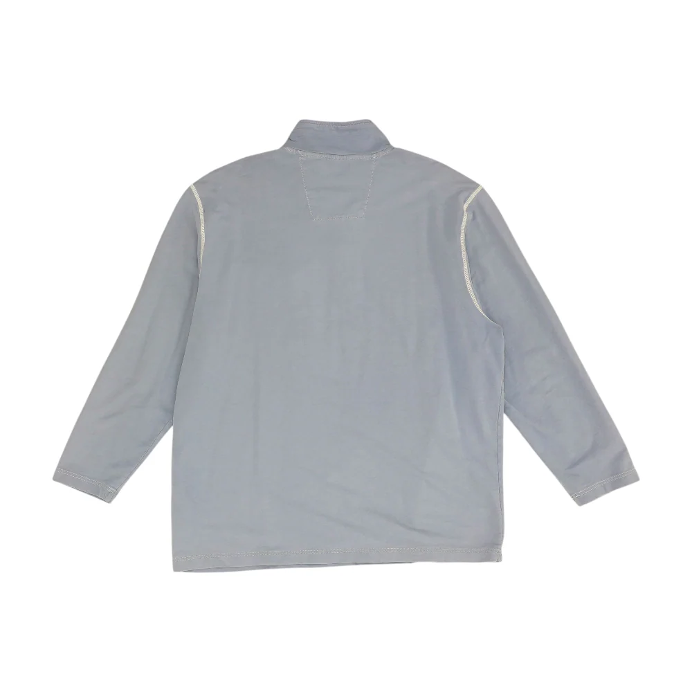 Blue Solid 1/4 Zip Pullover - Image 2