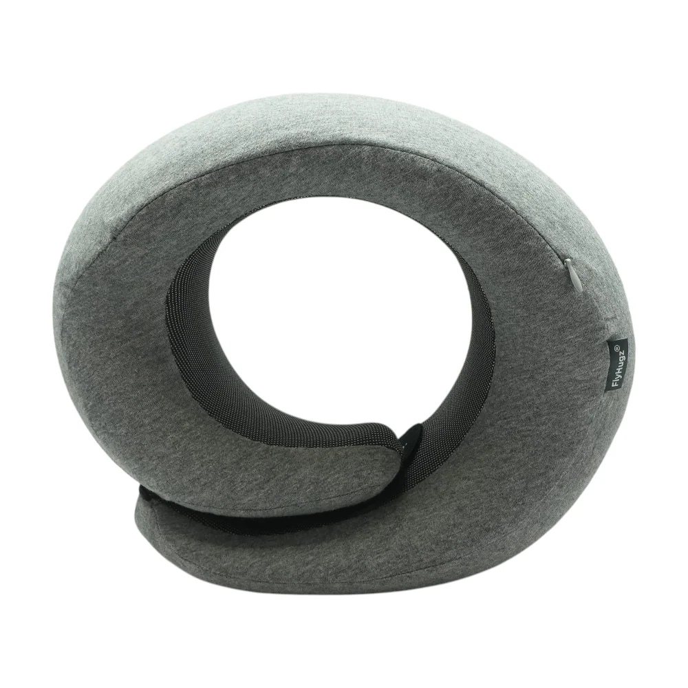 Gray Neck Pillow with Bag