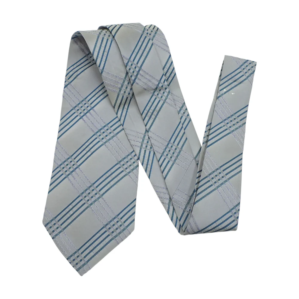 Gray Check Neck Tie