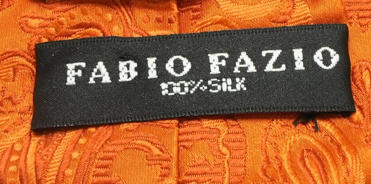 Orange Paisley Neck Tie - Image 2