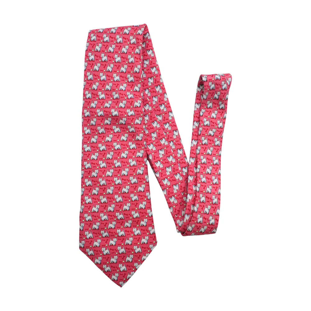Red Print Neck Tie