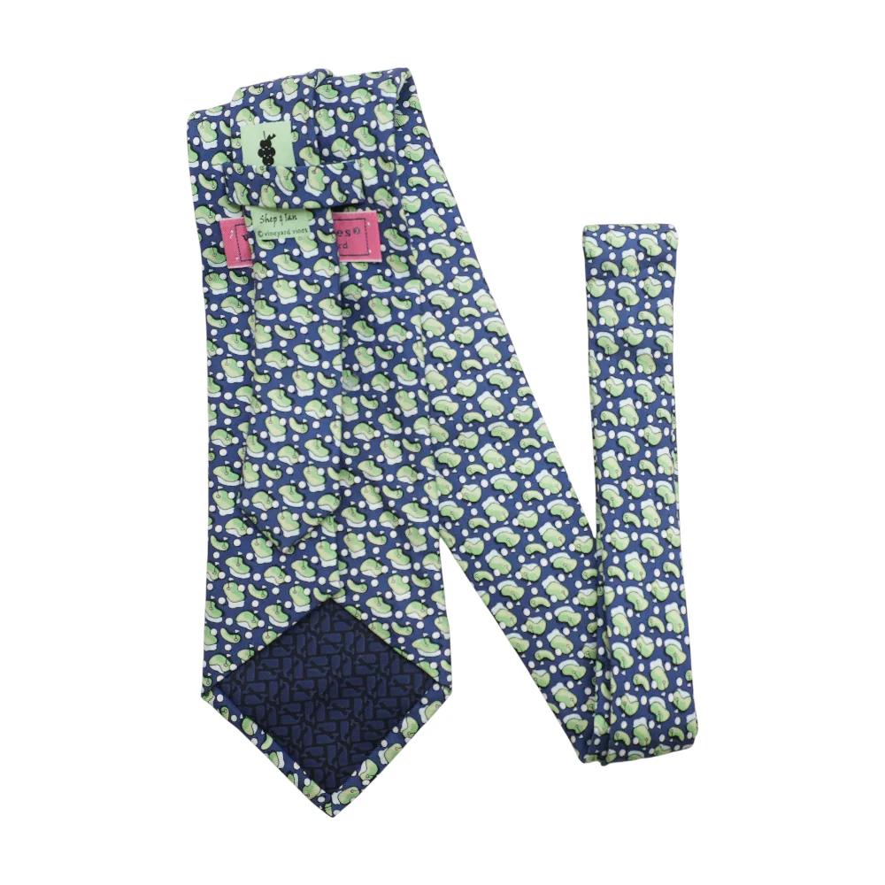 Navy Print Neck Tie - Image 2