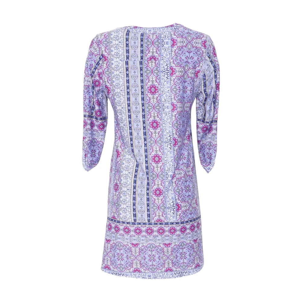 Blue Petite Print Mini Dress - Image 2