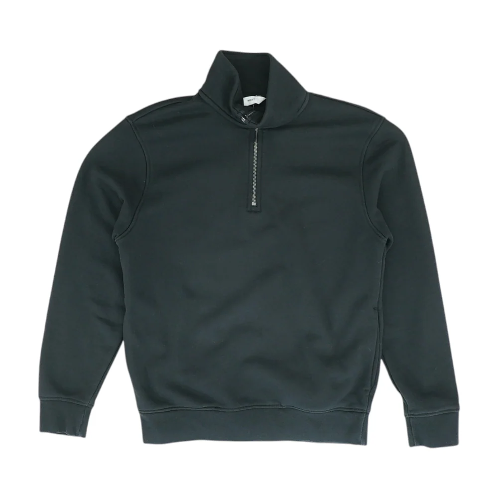 Black Solid 1/4 Zip Pullover