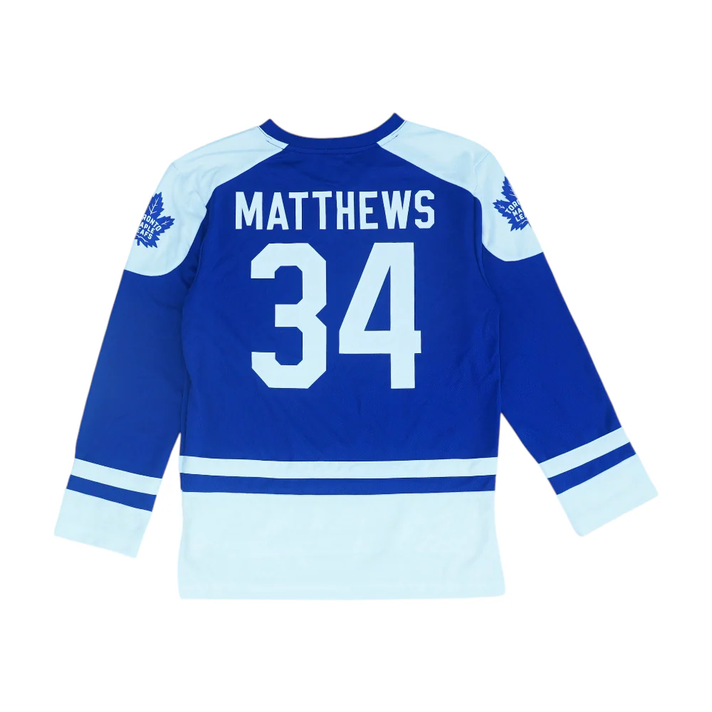 Men's Navy Toronto Maple Leafs Long Sleeve Jersey - Image 2