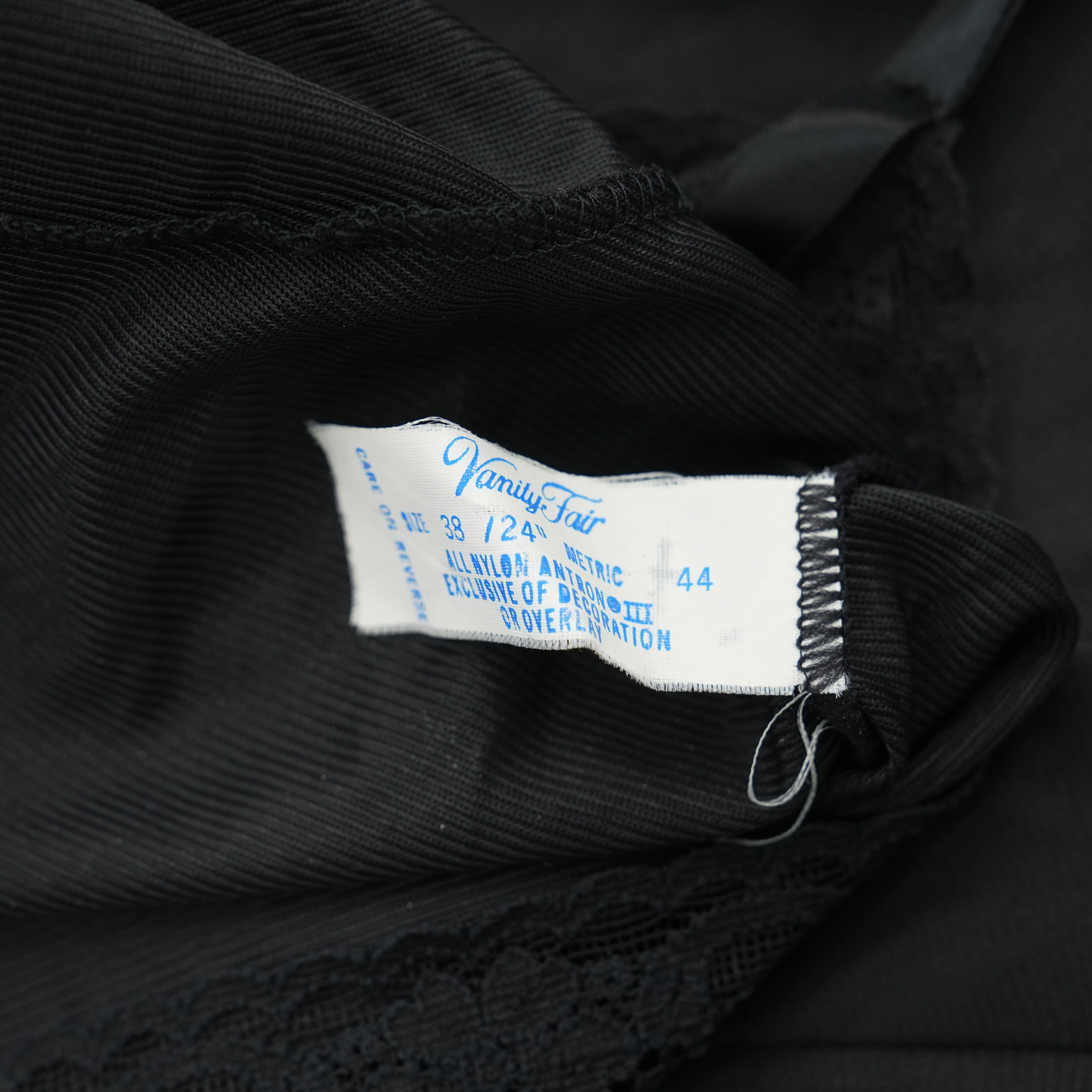 Vintage Black Solid Nightgown - Image 3