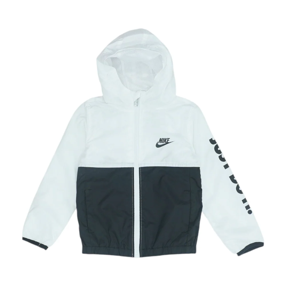 White Color Block Jacket
