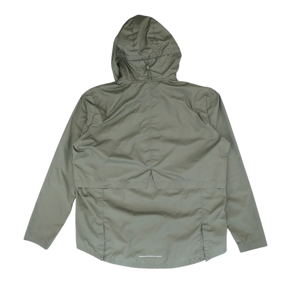 Green Solid Rain Jacket - Image 2