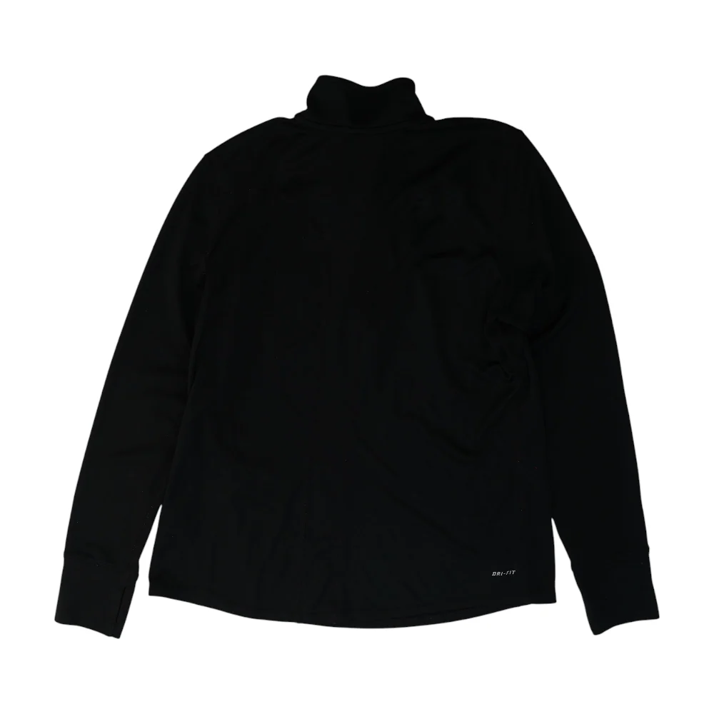 Black Solid 1/4 Zip Pullover - Image 2