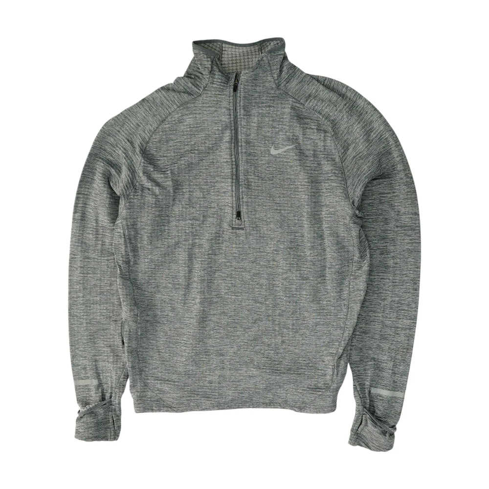 Gray Solid 1/4 Zip Pullover