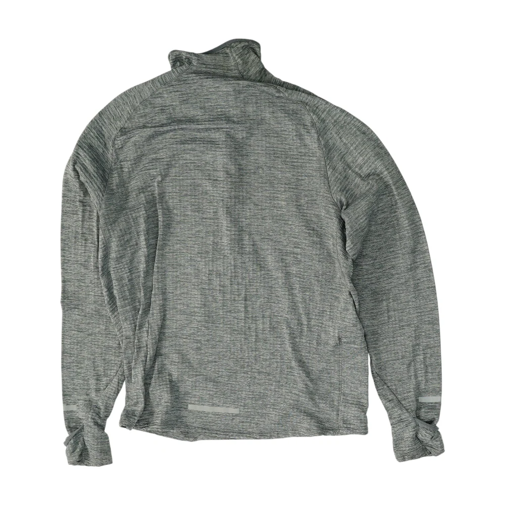 Gray Solid 1/4 Zip Pullover - Image 2