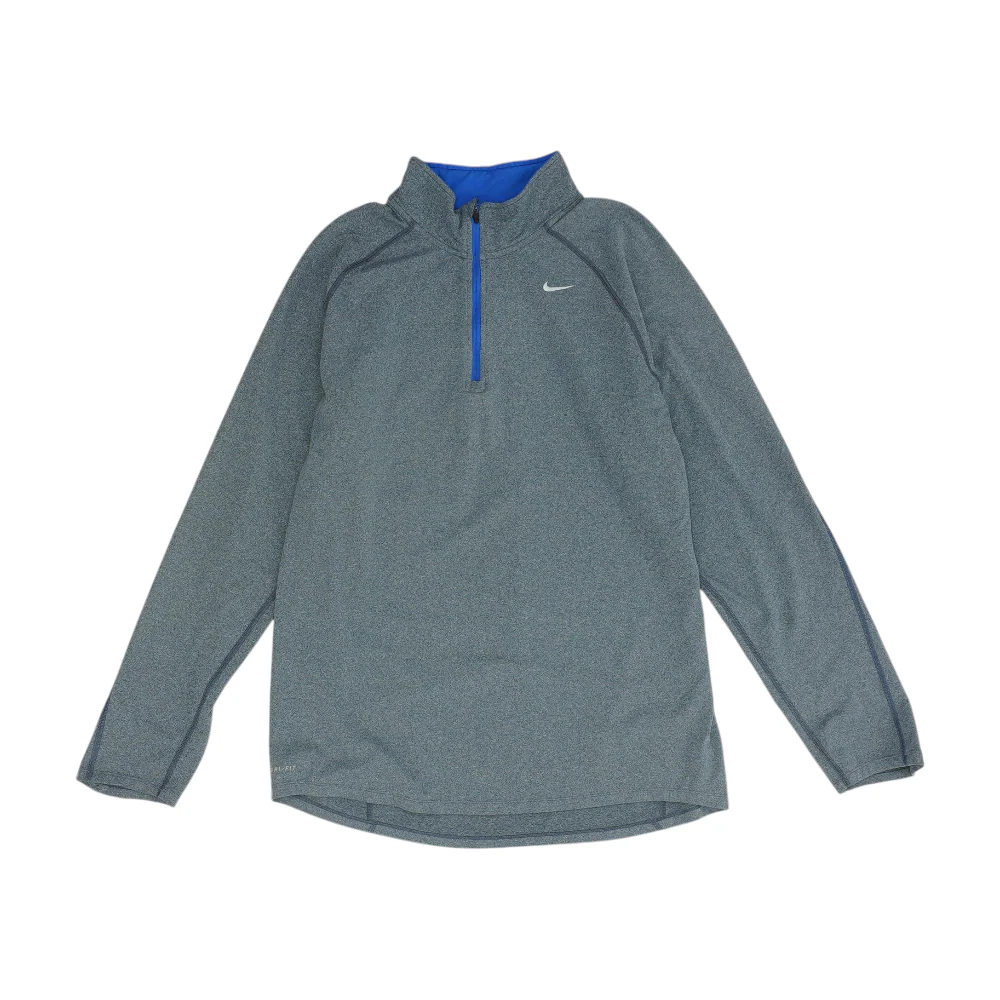 Gray Solid 1/4 Zip Pullover