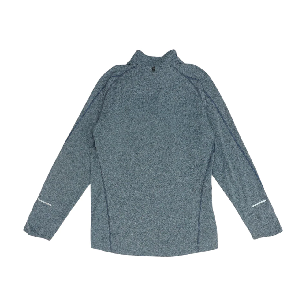 Gray Solid 1/4 Zip Pullover - Image 2