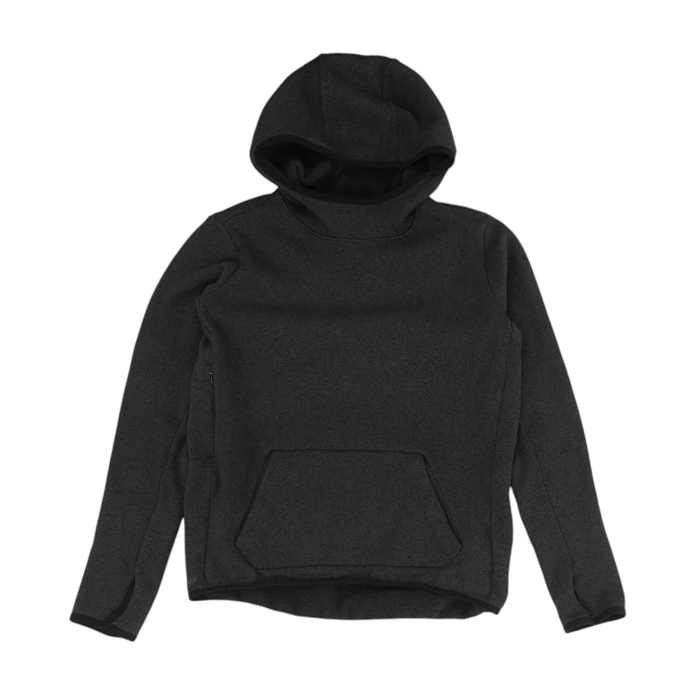 Black Solid Hoodie Pullover