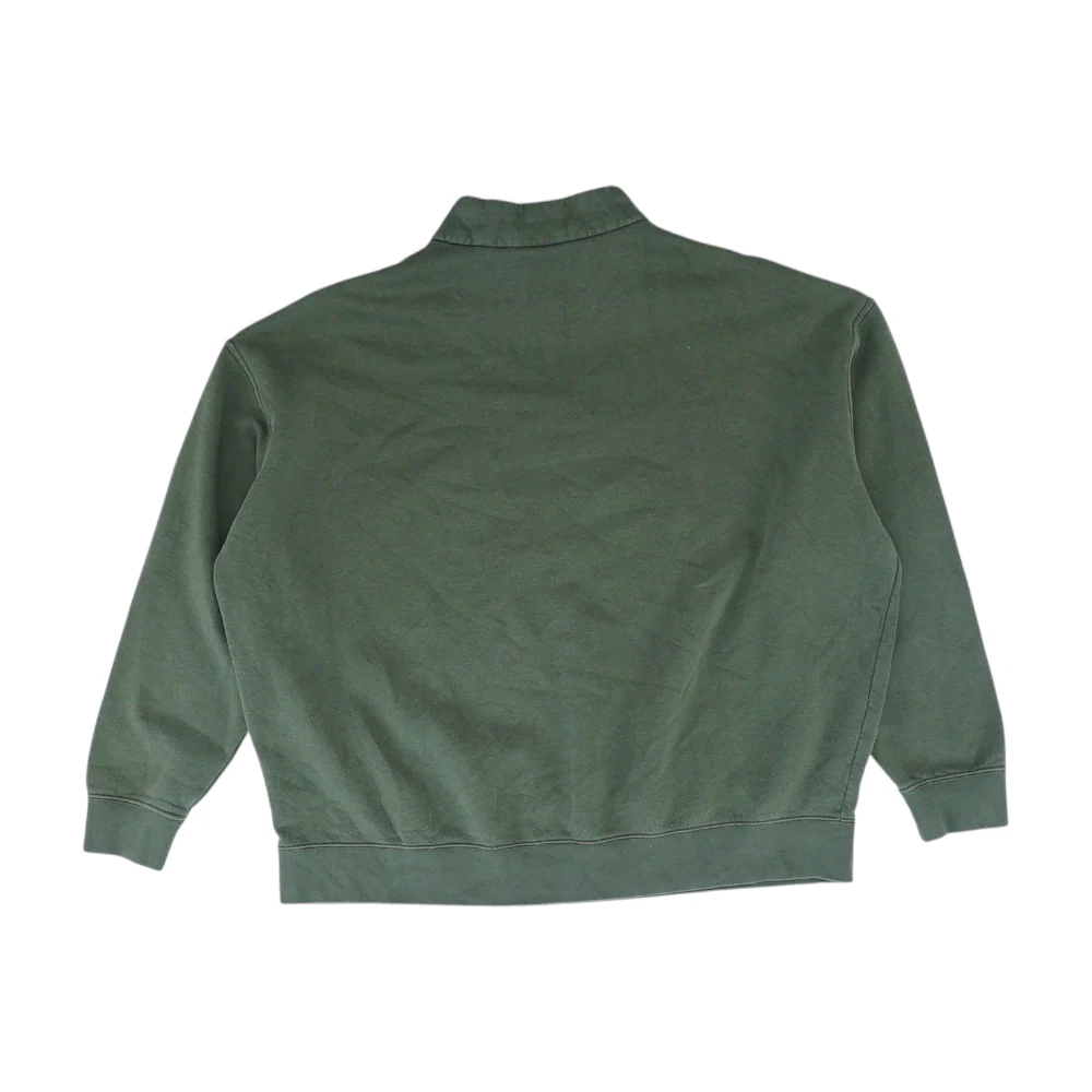 Green Solid 1/4 Zip Pullover - Image 2