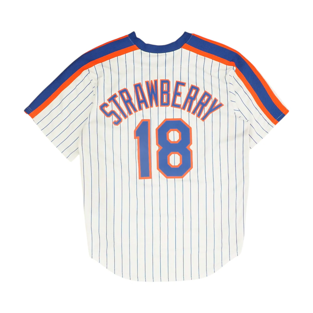 Men's White New York Mets Short Sleeve Jersey - Image 2