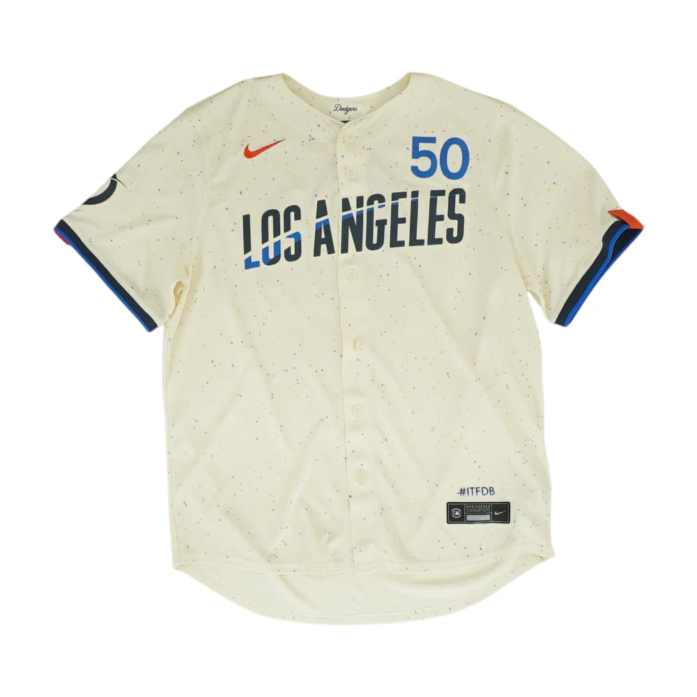 Men's Ivory Los Angeles Dodgers Short Sleeve Jersey