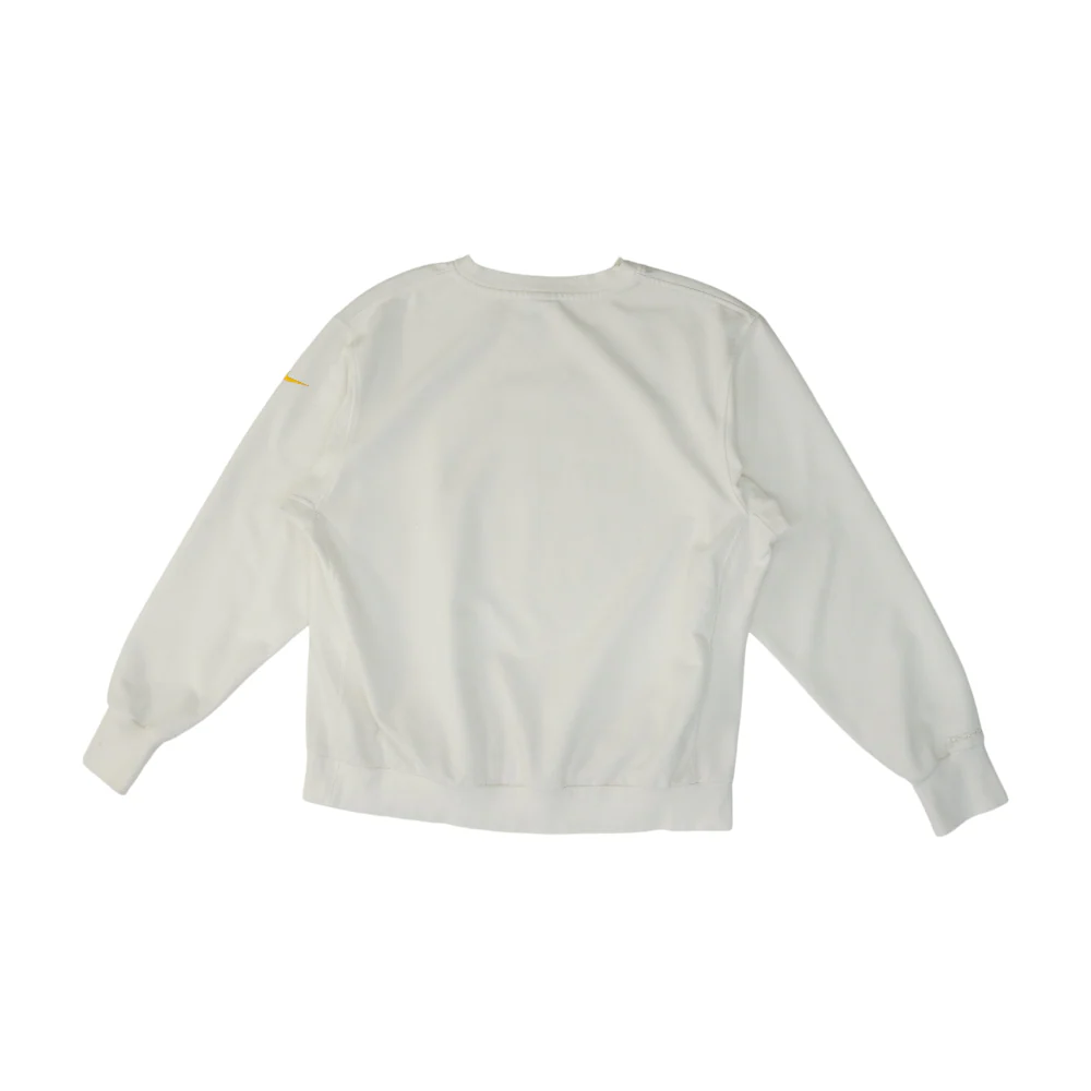 White Solid Sweatshirt Pullover - Image 2