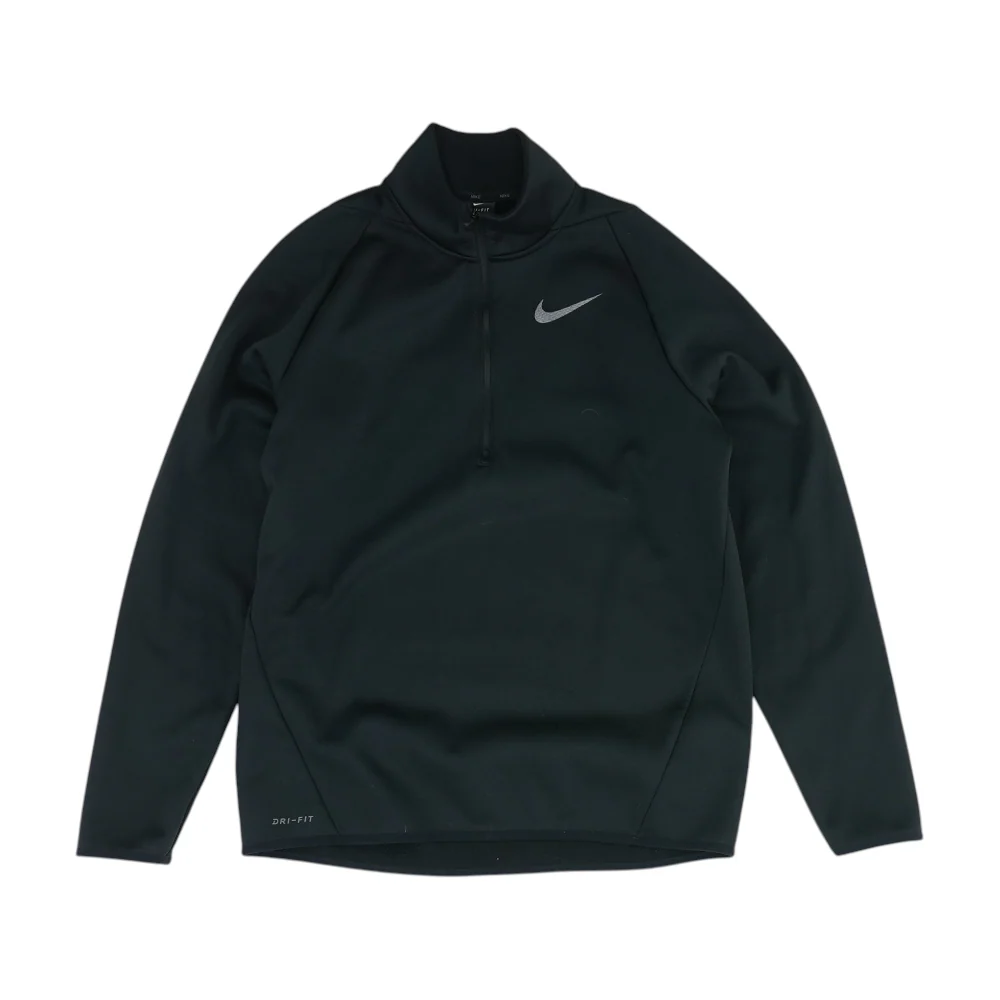 Black Solid 1/4 Zip Pullover