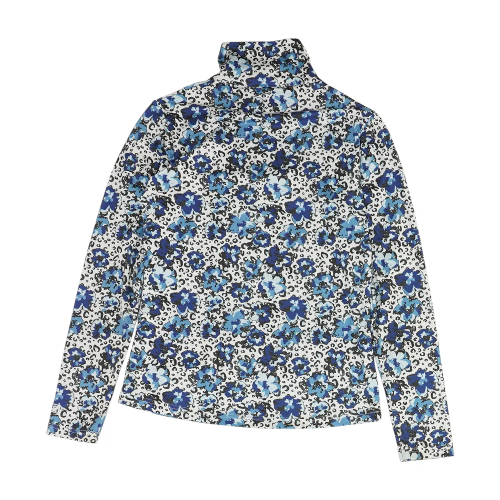 White Floral 1/4 Zip Pullover - Image 2