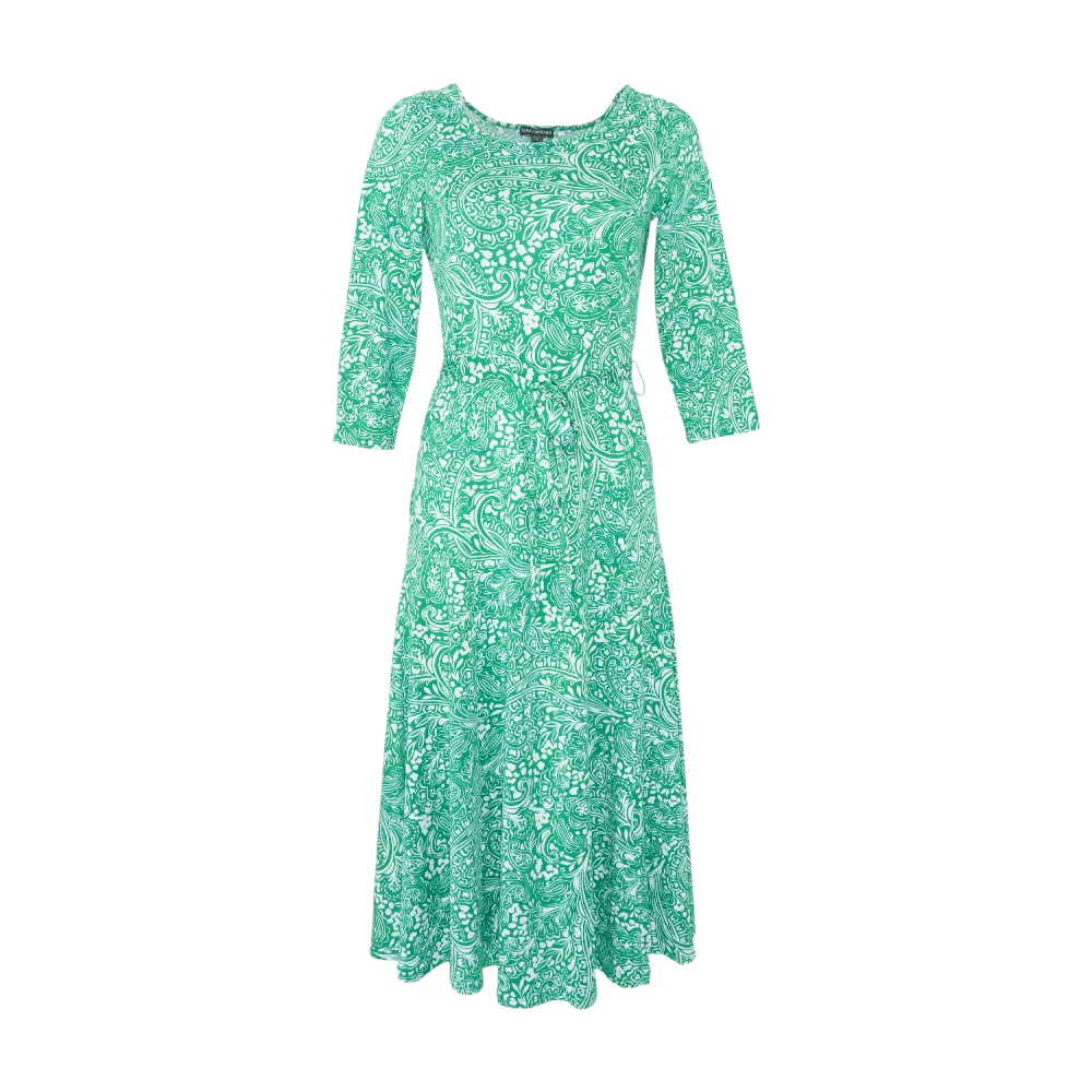 Green Paisley Midi Dress