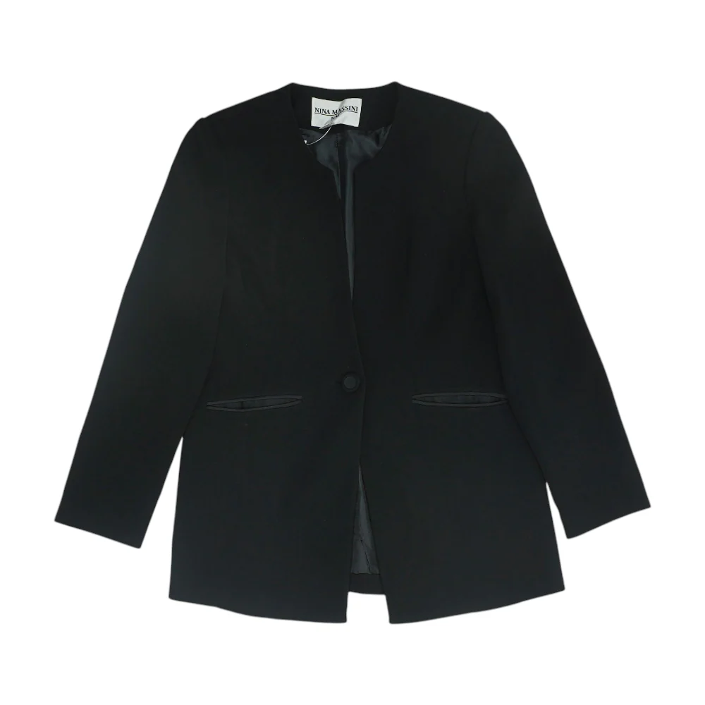 Black Solid Blazer