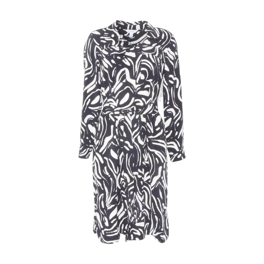 Black Abstract Midi Dress