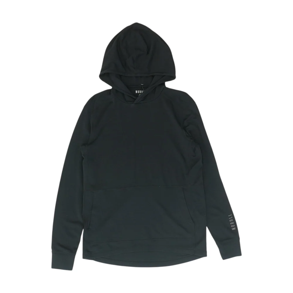 Black Solid Hoodie Pullover