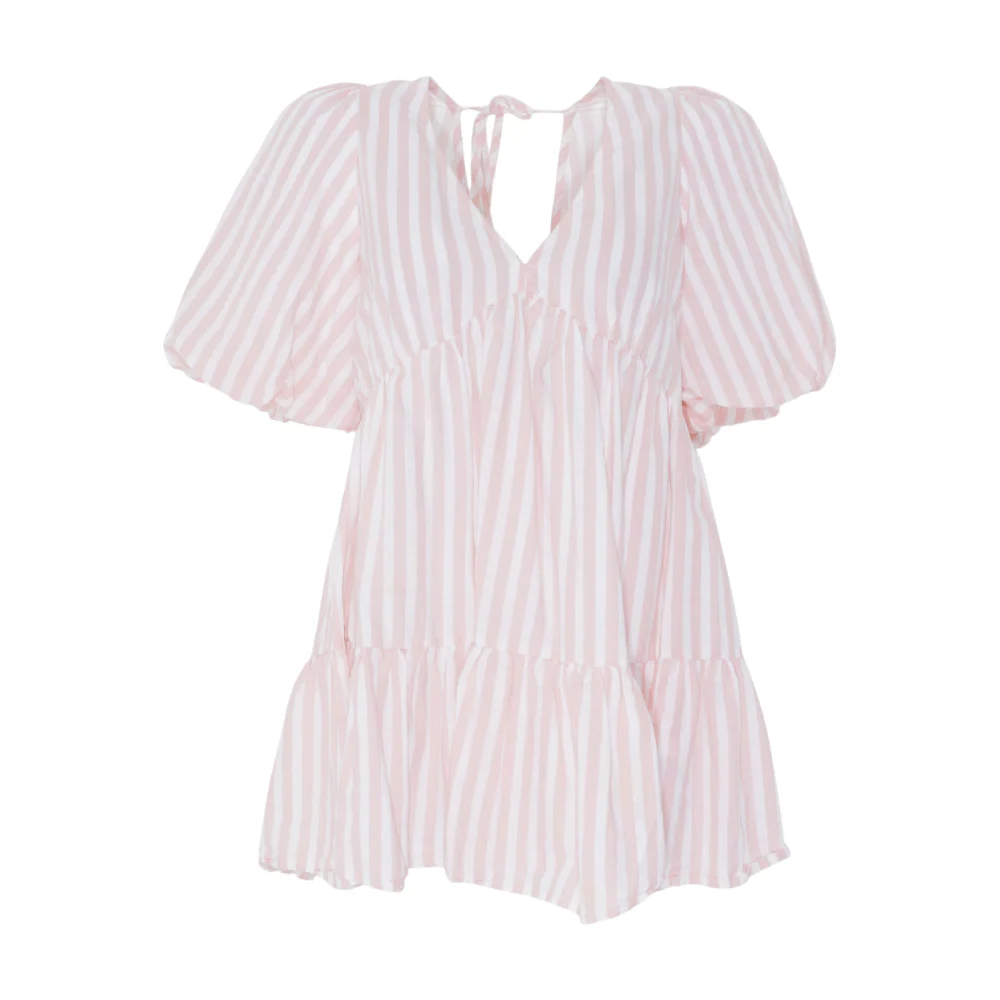 Pink Striped Mini Dress