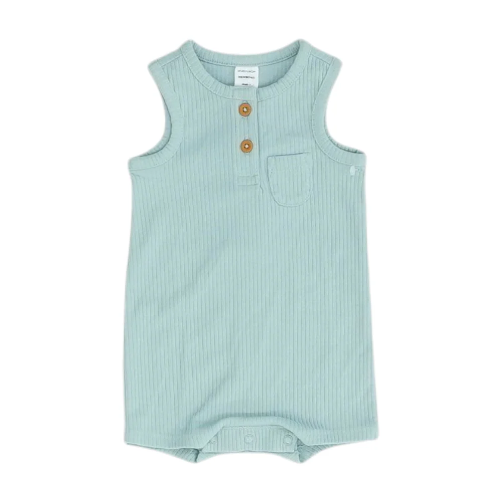 Blue Sleeveless One-Piece