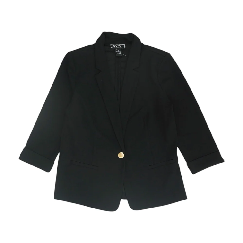 Black Solid Blazer